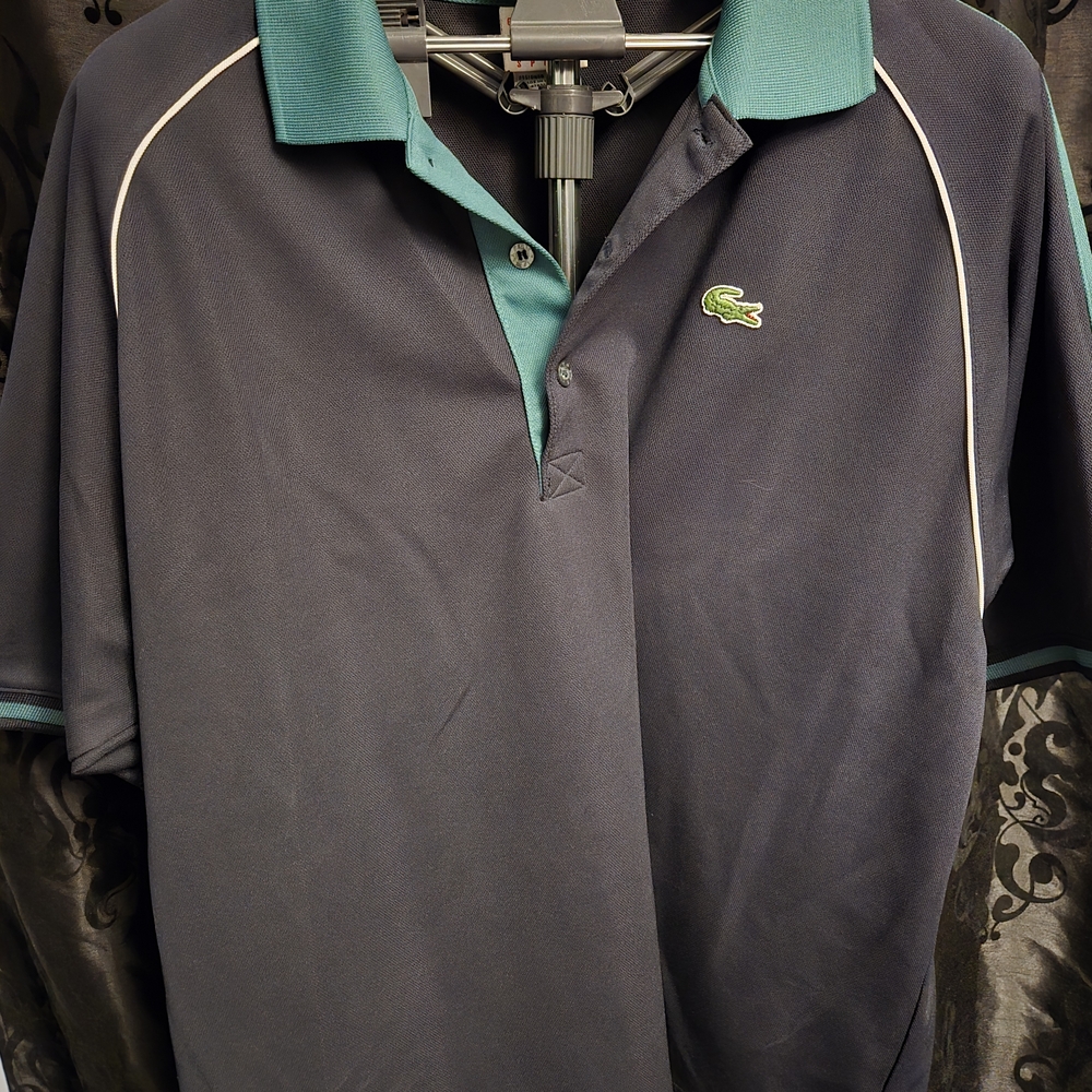 Lacoste Blue and Green Polo Shirt Casual Style